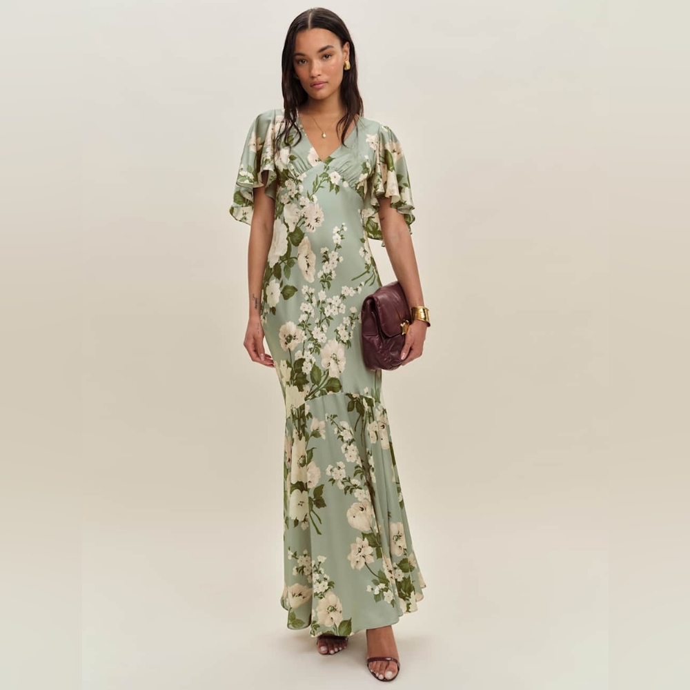 Reformation Thea Silk Dress